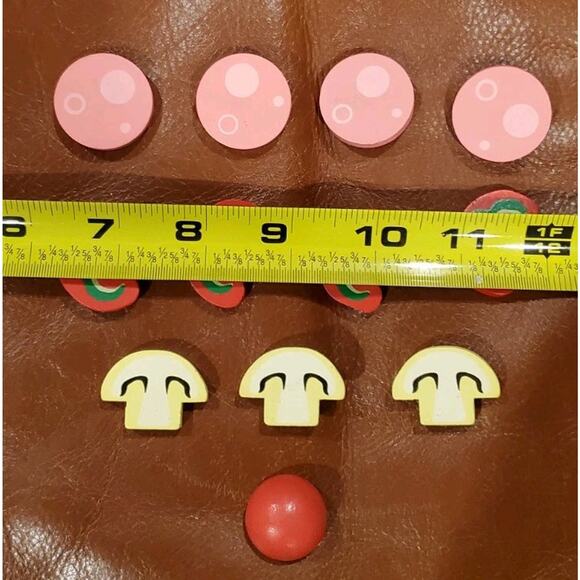 .75-1 Inch Wooden Pretend Play Pizza Topping Replacement Pieces Toys - Picture 12 of 12